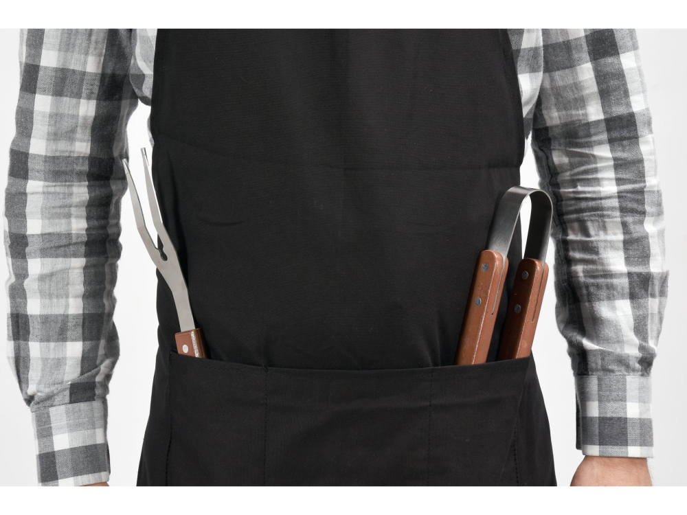 BBQ COTTON APRON WITH POCKETS [4]