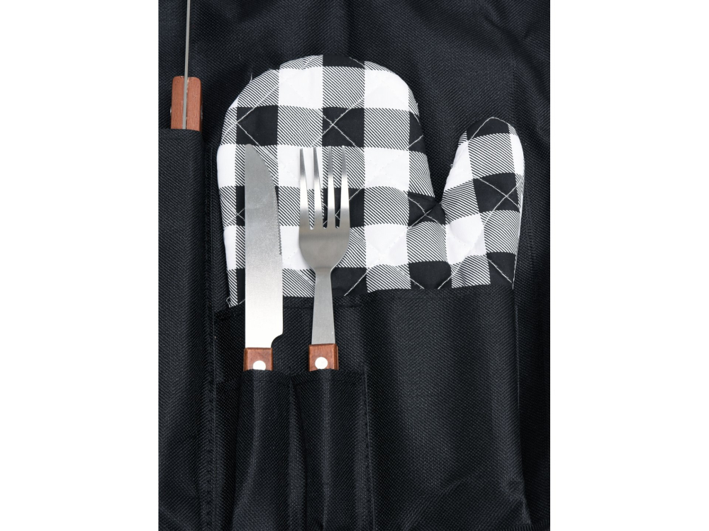 BBQ NYLON APRON WITH 8PCS ACCESSORIES [3]