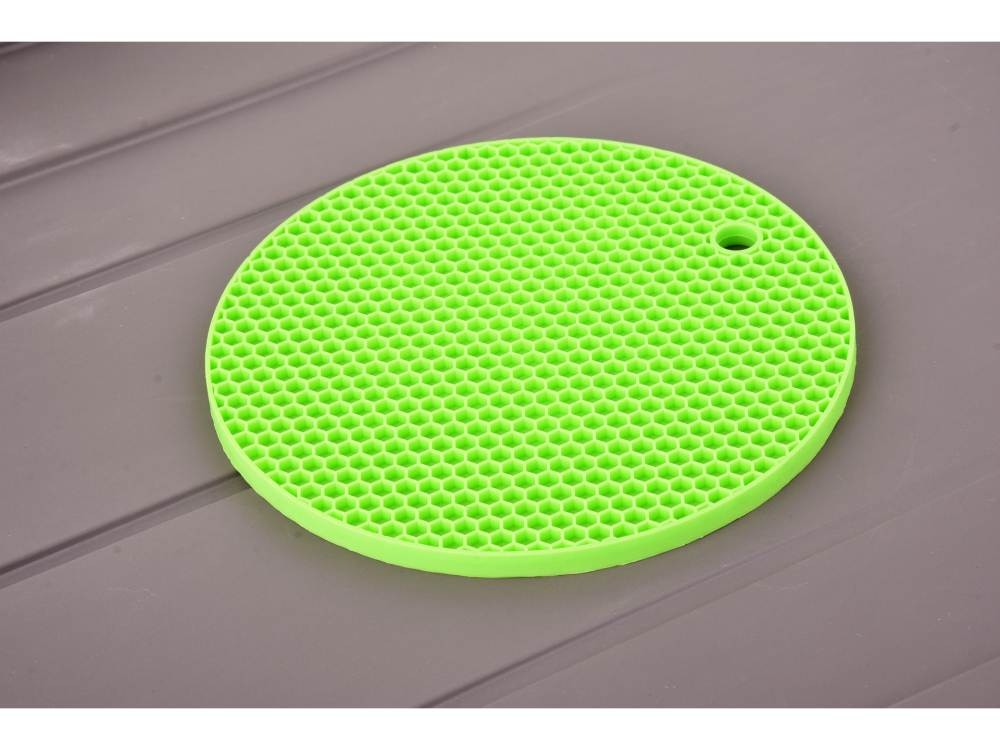 SILICONE MAT FOR HOT POT, COLOR: GREEN [2]