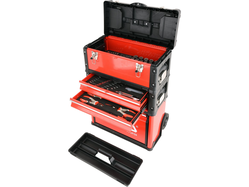 TOOL TROLLEY WITH 3 PARTS WITH TOOLS [6]