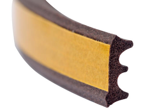 SEAL FOR WINDOWS AND DOORS EPDM TYPE E BROWN 6M [1]
