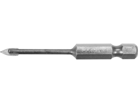 Accesorii si echipamente - GLASS AND TILE DRILL WITH HEX SHANK 3MM