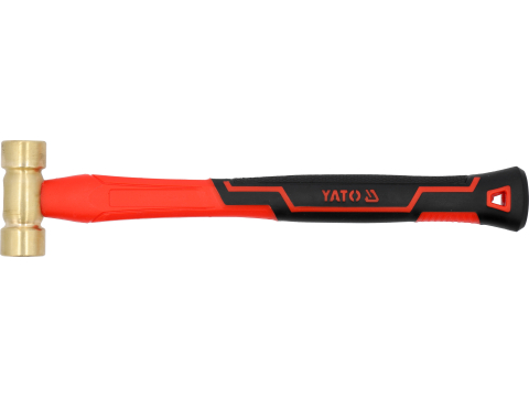 Răngi, dălți și târnăcoape - BRASS HAMMER WITH FIBERGLASS HANDLE 300G