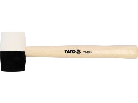 Răngi, dălți și târnăcoape - RUBBER MALLET WITH WOODEN HANDLE 580 G