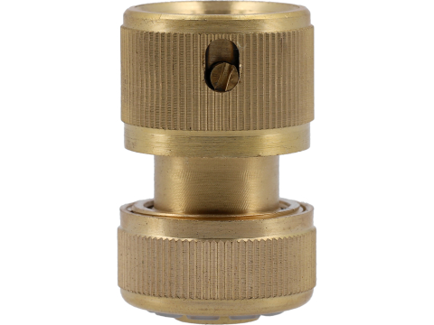 BRASS WATER STOP HOSE CONNECTOR [2]