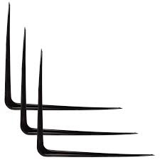 Consola tabla L pentru etajere 125x150x34mm - Neagra [1]
