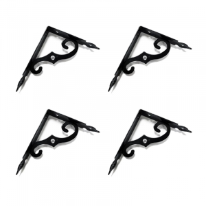 Suporti pentru etajere - Consola decorativa L pentru etajere 150x200mm - Neagra