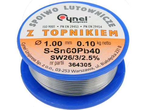 Scule electrice - SOLDER SN60PB40 1.0MM 100G