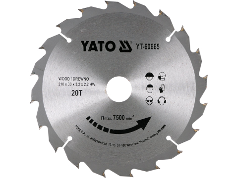 Taiere - TCT CIRCULAR SAW FOR WOOD 210*30MM 20 TEETH