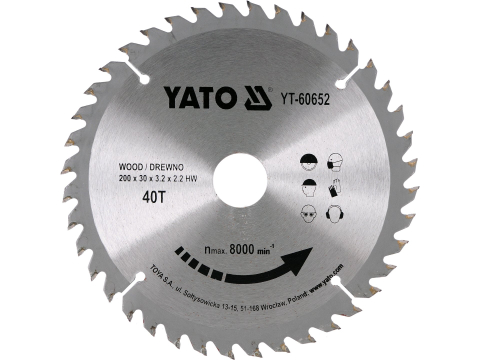 Taiere - TCT CIRCULAR SAW FOR WOOD 200*30MM 40 TEETH