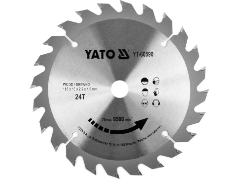 Taiere - TCT BLADE FOR WOOD 165X24TX16MM