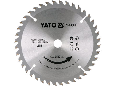 Taiere - TCT CIRCULAR SAW FOR WOOD 170*16MM 40 TEETH
