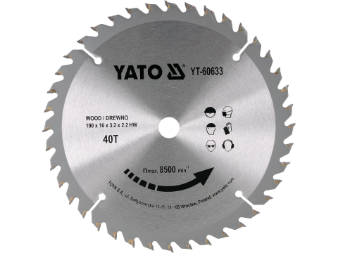 Taiere - TCT CIRCULAR SAW FOR WOOD 190*16MM 40 TEETH