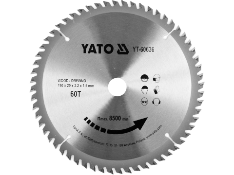 Taiere - TCT BLADE FOR WOOD 190X60TX20MM