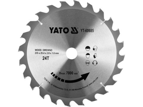 Taiere - TCT BLADE FOR WOOD 235X24TX25,4MM