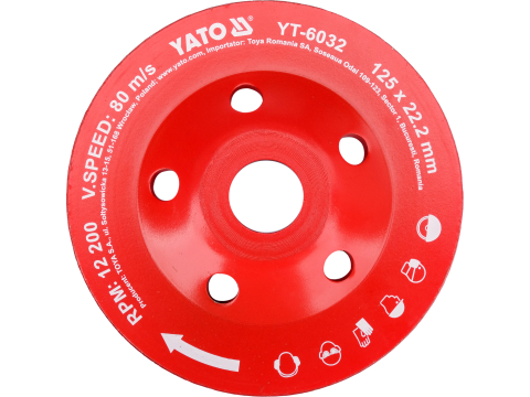 Taiere - DIAMOND GRINDING CUP WHEEL 125X22.2 MM