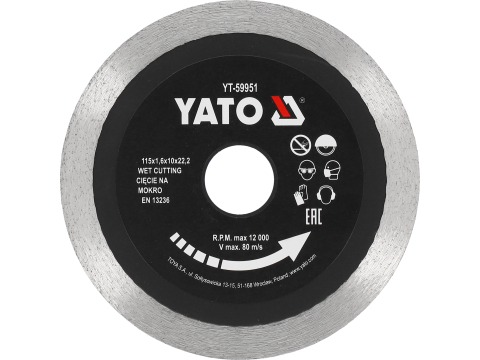 Taiere - DIAMOND BLADE FOR TILES CONTINUOUS RIM 115MM
