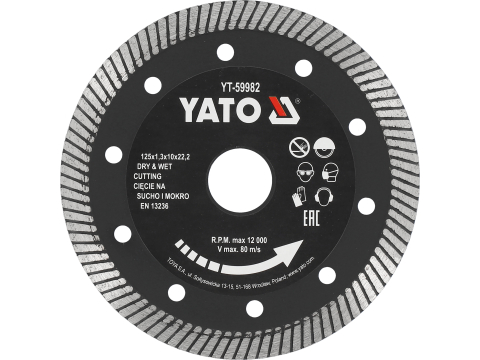 Taiere - DIAMOND BLADE TURBO FOR HARD COMPOSITE TILES 125MM