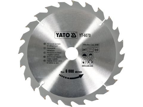 Taiere - TCT CIRCULAR SAW BLADE FOR CUTTING WOOD 250X24X30 MM