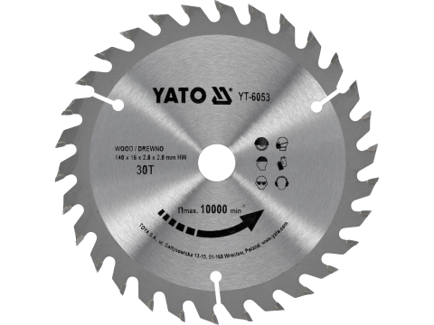 Taiere - TCT CIRCULAR SAW BLADE FOR CUTTING WOOD 140X30X16 MM