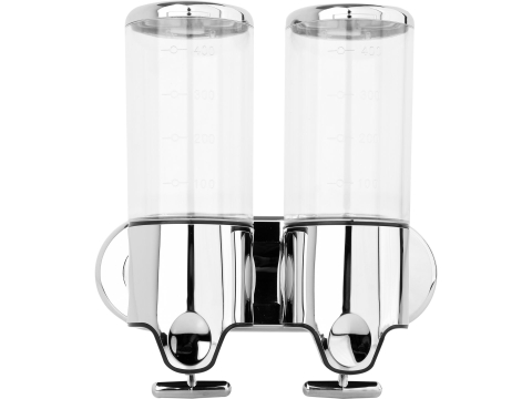 Casă și grădină - DOUBLE WALL MOUNTED SOAP DISPENSER 2*500ML CHROME