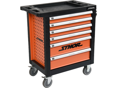 6 DRAWERS ROLLER CABINET WITH TOOL INSERT, 302PCS [2]