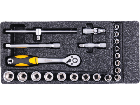 6 DRAWERS ROLLER CABINET WITH TOOL INSERT / 177PCS [14]
