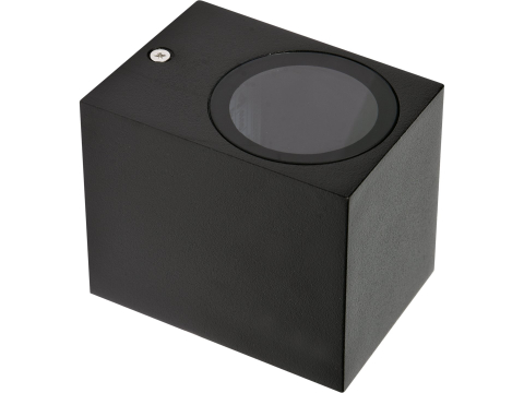 Lampi pentru exterior - OUTDOOR WALL LAMP BLACK ALUMINIUM 1XGU10 SQUARE
