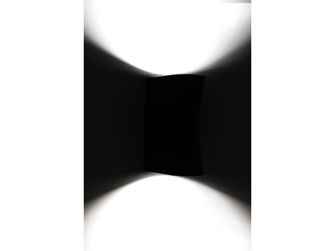 OUTDOOR WALL LAMP BLACK ALUMINIUM 2XGU10 HALF OVAL [4]
