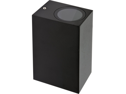 Lampi pentru exterior - OUTDOOR WALL LAMP BLACK ALUMINIUM 2XGU10 SQUARE