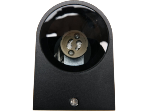 OUTDOOR WALL LAMP BLACK ALUMINIUM 2XGU10 HALF OVAL [2]