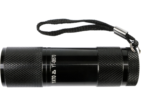 Electrice - ALUMINIUM LED TORCH, 9 LED, BLACK