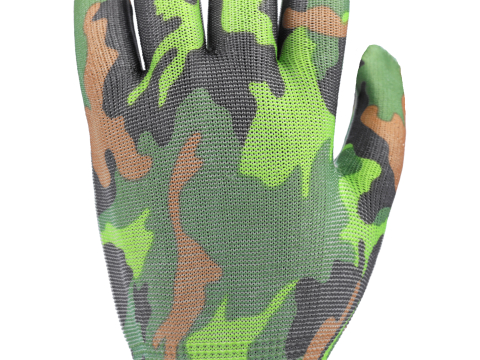 GARDEN GLOVES MILITARY CAMOUFLAGE PRINTING; TYPE: A; SIZE: 8" [4]