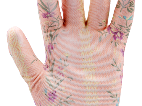 GARDEN POLYESTER GLOVES WITH PU COATING [5]