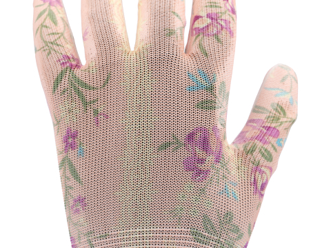 GARDEN POLYESTER GLOVES WITH PU COATING [4]