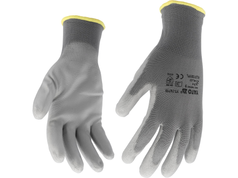 WORKING GLOVES, NYLON GREY, 10'' [1]
