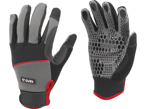 Protecție - SYNT. LEATHER GLOVES ANTI-SLIP SILICONE DOTS S. 10