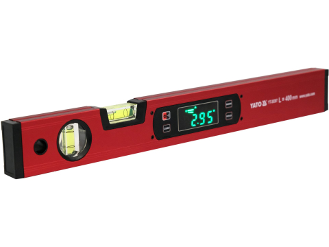 ALUMINIUM DIGITAL LEVEL 400MM  WITH VIALS AND MAGNETS [2]