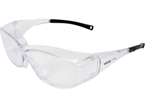 Articole despre sănătate și siguranță - CLEAR SAFETY GLASSES, FIT OVER TYPE, W/ BLACK TIPS