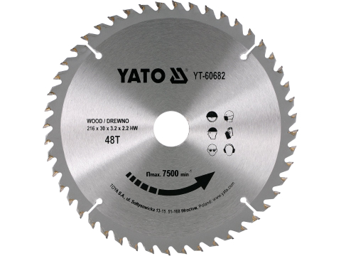Taiere - TCT CIRCULAR SAW FOR WOOD 216*30MM 48 TEETH