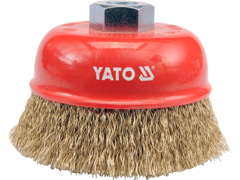 CUP BRUSH, CRIMPED BRASS WIRE [1]