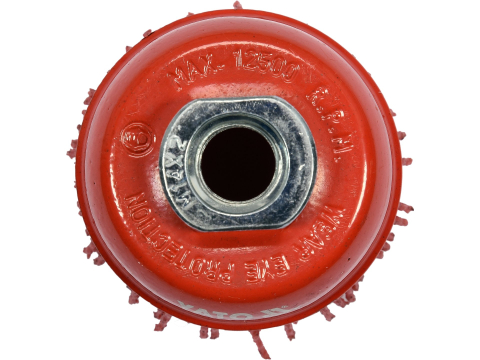 CUP BRUSH 65MM M14 NYLON RED [1]
