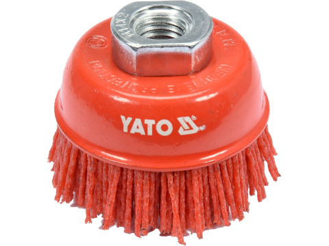 Polizare si polisare - CUP BRUSH 65MM M14 NYLON RED