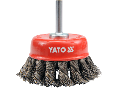 CUP BRUSH WITH SHAFT, TWIST STEEL WIRE [1]
