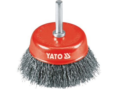 Polizare si polisare - CUP BRUSH WITH SHAFT, CRIMPED INOX WIRE