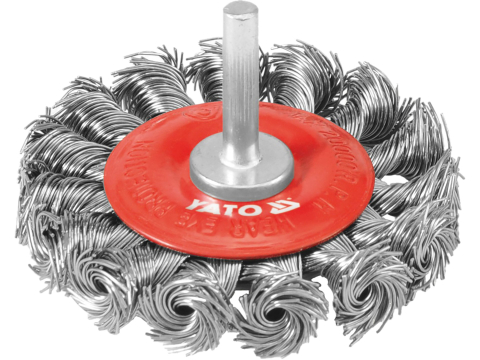 Polizare si polisare - CIRCULAR BRUSH WITH SHAFT, TWIST STEEL WIRE