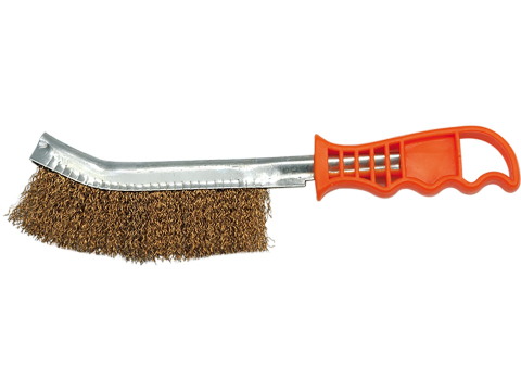 Articole pentru vopsit si tapet - BRASS WIRE BRUSH WITH PLASTIC HANDLE