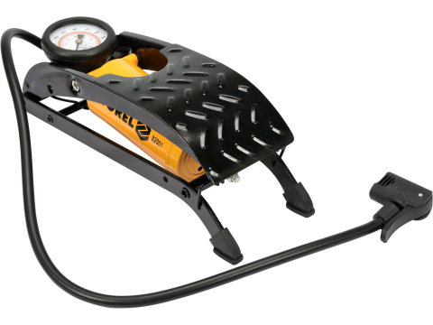 Accesorii pentru biciclete si motociclete - FOOT PUMP WITH GAUGE AND SINGLE CYLINDER