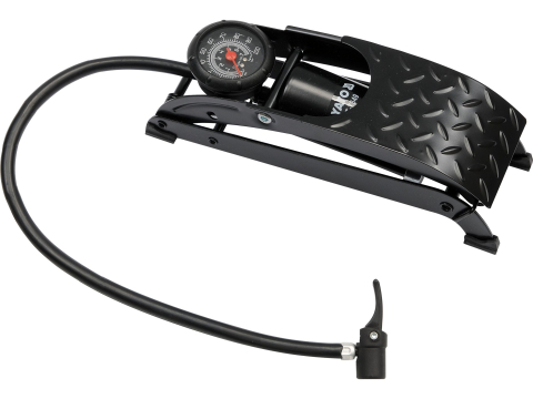 Accesorii pentru biciclete si motociclete - FOOT PUMP WITH GAUGE  WITH SINGLE STEEL BARREL