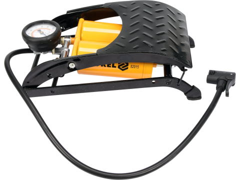 FOOT PUMP WITH GAUGE AND DOUBLE CYLINDER [1]